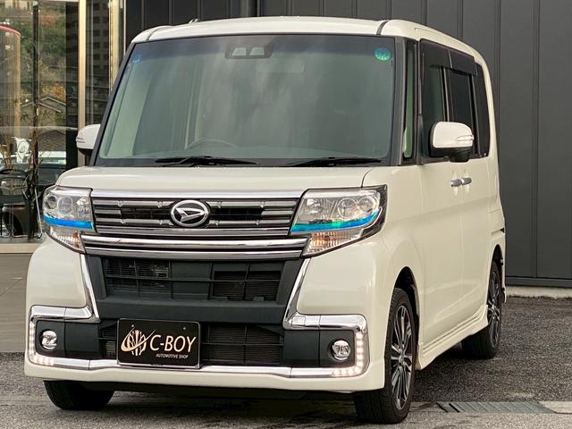 タント カスタムRS トップエディションSAIII 純正8インチナビ フルセグ地デジTV ブルートゥース HDMI&USB入力 ETC車載器 ステアリングリモコン バックカメラ LEDヘッドライト ハーフレザーシート 運転席シートヒーター(5枚目)