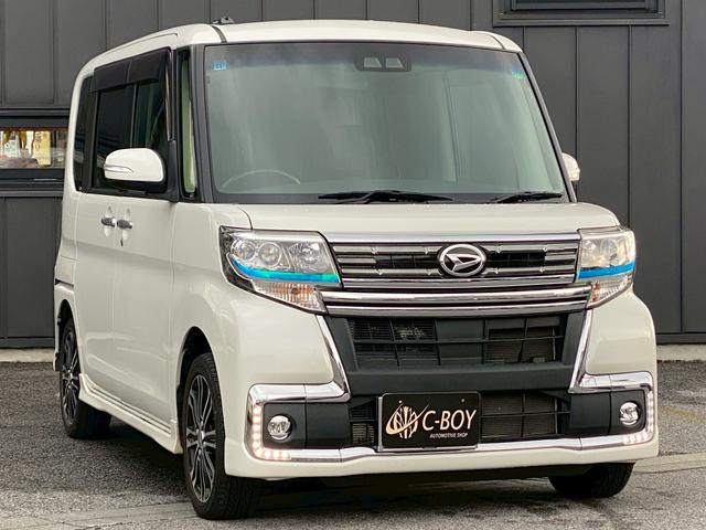 タント カスタムRS トップエディションSAIII 純正8インチナビ フルセグ地デジTV ブルートゥース HDMI&USB入力 ETC車載器 ステアリングリモコン バックカメラ LEDヘッドライト ハーフレザーシート 運転席シートヒーター(7枚目)