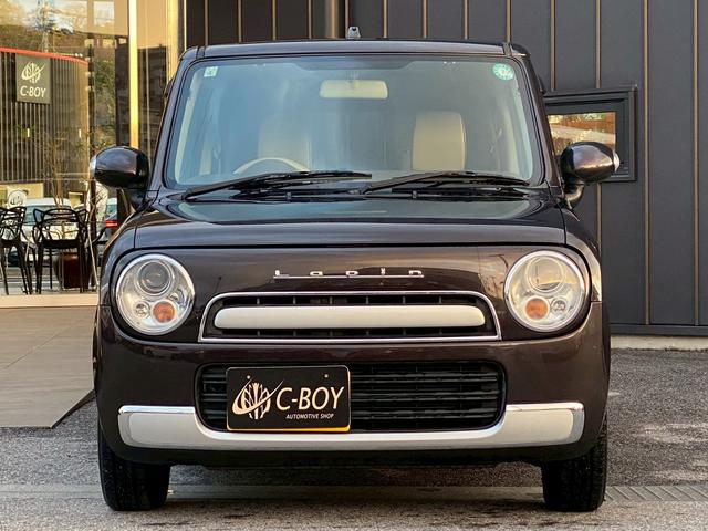 アルトラパンショコラ X ワンオーナー カロッツェリアメモリーナビ フルセグ地デジTV ブルートゥース スマートキー&プッシュスタート 専用レザーシート ディスチャージヘッドライト アイドリングストップ ウインカードアミラー(6枚目)