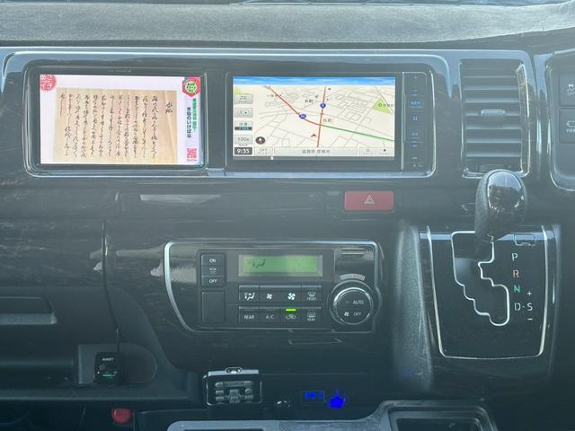ハイエースワゴン ＧＬ　ワンオーナー　デジタルインナーミラー　カロッツェリアメモリーナビ　サブモニター　革調シートカバー　パノラミックビュー　プリクラッシュセーフティ　ベットキット　インテリアテーブル（22枚目）