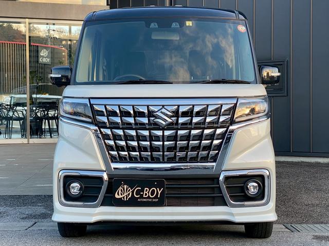 スペーシアカスタム ハイブリッドＸＳターボ　ストラーダメモリーナビ　フルセグ地デジＴＶ　ブルートゥース　全方位モニター　エマージェンシーブレーキ　レーダークルーズコントロール　運転席シートヒーター　パドルシフト　両側パワースライド（6枚目）