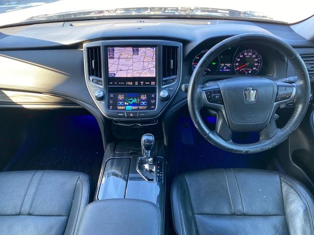 クラウンハイブリッド アスリートS 黒革エアーシート 純正HDDマルチ サンルーフ ビルトインETC バックカメラ プリクラッシュセーフティ レーダークルーズコントロール フルセグ地デジTV ブルートゥース クリアランスソナー(16枚目)