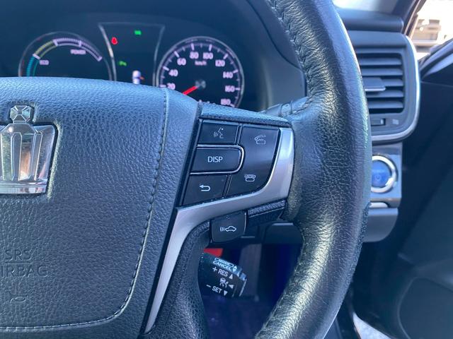 クラウンハイブリッド アスリートS 黒革エアーシート 純正HDDマルチ サンルーフ ビルトインETC バックカメラ プリクラッシュセーフティ レーダークルーズコントロール フルセグ地デジTV ブルートゥース クリアランスソナー(27枚目)