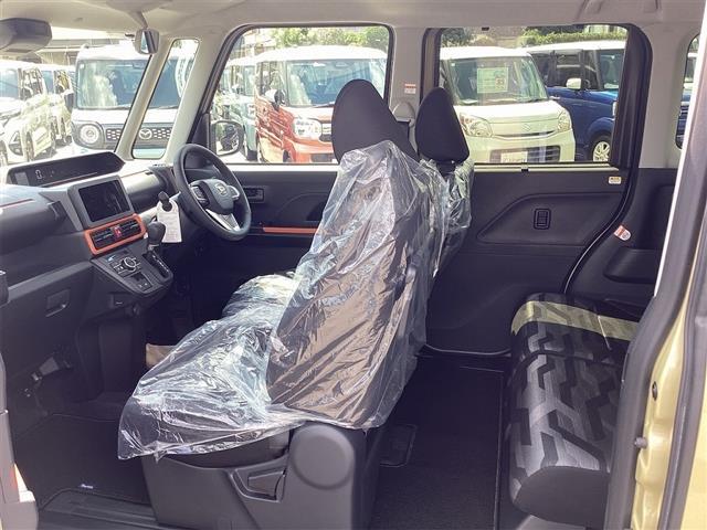 タント ファンクロスターボ　バックカメラ　両側電動スライドドア　クリアランスソナー　衝突被害軽減システム　オートライト　ＬＥＤヘッドランプ　スマートキー　アイドリングストップ　電動格納ミラー　シートヒーター　ベンチシート　ＣＶＴ（14枚目）