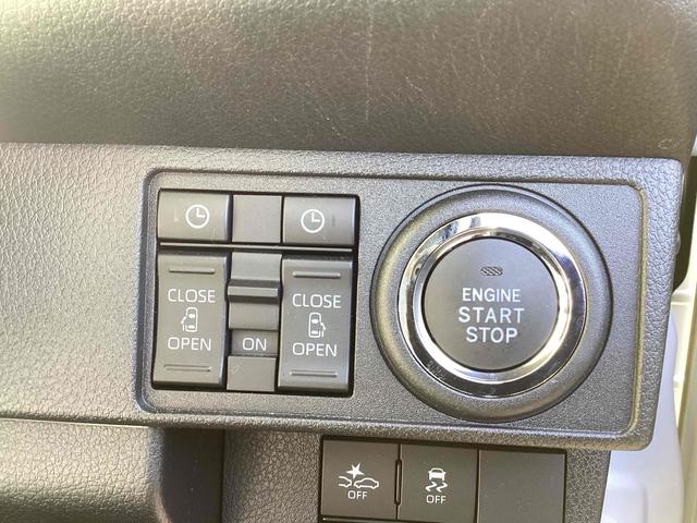 ムーヴキャンバス ストライプスＧ　全周囲カメラ　両側電動スライドドア　ナビ　ＴＶ　クリアランスソナー　衝突被害軽減システム　オートライト　スマートキー　アイドリングストップ　電動格納ミラー　シートヒーター　ベンチシート　ＣＶＴ　ＥＳＣ（11枚目）