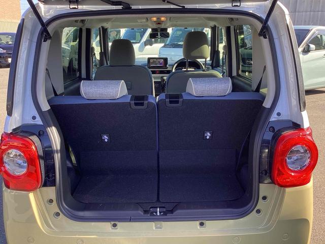 ムーヴキャンバス ストライプスＧ　全周囲カメラ　両側電動スライドドア　ナビ　ＴＶ　クリアランスソナー　衝突被害軽減システム　オートライト　スマートキー　アイドリングストップ　電動格納ミラー　シートヒーター　ベンチシート　ＣＶＴ　ＥＳＣ（21枚目）