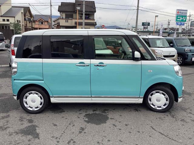 ムーヴキャンバス Ｘメイクアップリミテッド　ＳＡＩＩＩ　全周囲カメラ　両側電動スライドドア　ナビ　ＴＶ　衝突被害軽減システム　オートマチックハイビーム　オートライト　スマートキー　アイドリングストップ　電動格納ミラー　ベンチシート　ＣＶＴ　ＡＢＳ　ＥＳＣ（17枚目）