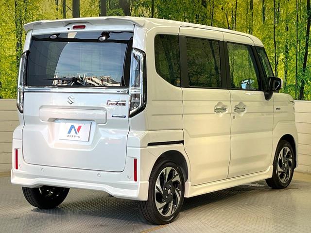 スペーシアカスタム ハイブリッドＸＳターボ　届出済未使用車　両側電動ドア　衝突被害軽減システム　レーダークルーズ　ハーフレザーシート　コーナーセンサー　スマートキー　ＬＥＤヘッド　オートハイビーム　車線逸脱警報　オートライト　オートエアコン（17枚目）