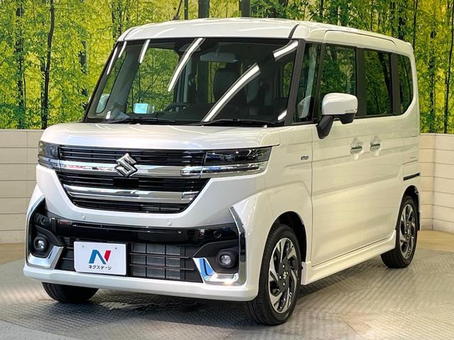 スペーシアカスタム ハイブリッドＸＳターボ　届出済未使用車　両側電動ドア　衝突被害軽減システム　レーダークルーズ　ハーフレザーシート　コーナーセンサー　スマートキー　ＬＥＤヘッド　オートハイビーム　車線逸脱警報　オートライト　オートエアコン（34枚目）