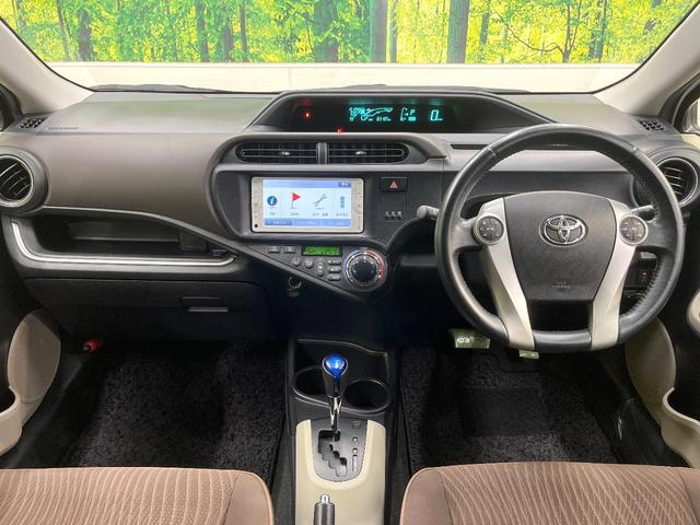 アクア G 純正SDナビ バックカメラ 禁煙車 ドラレコ スマートキー ETC ワンオーナー オートライト オートエアコン Bluetooth CD 地デジ(2枚目)