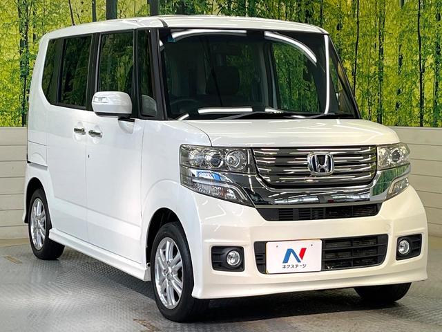 N-BOXカスタム G・Lパッケージ 電動スライドドア 純正SDナビ バックカメラ 禁煙車 スマートキー HIDヘッド ETC オートエアコン 純正14インチアルミ CD DVD再生 地デジ 電動格納ミラー(14枚目)