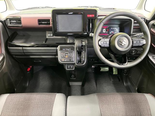 スペーシアカスタム ハイブリッドＸＳ　届出済未使用車　セーフティサポート　アダプティブクルーズ　両側電動ドア　ヘッドアップディスプレイ　ステアリングヒーター　シートヒーター　後席オットマン　純正１５ＡＷ　ハーフレザーシート　ＬＥＤヘッド（2枚目）