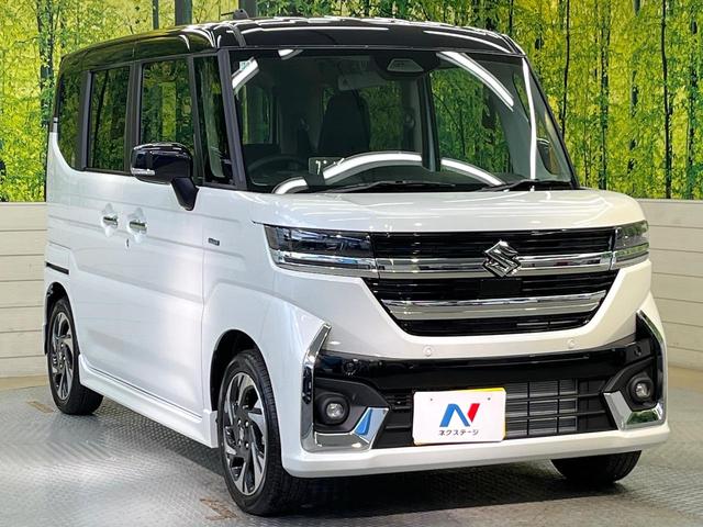 スペーシアカスタム ハイブリッドＸＳ　届出済未使用車　セーフティサポート　アダプティブクルーズ　両側電動ドア　ヘッドアップディスプレイ　ステアリングヒーター　シートヒーター　後席オットマン　純正１５ＡＷ　ハーフレザーシート　ＬＥＤヘッド（16枚目）