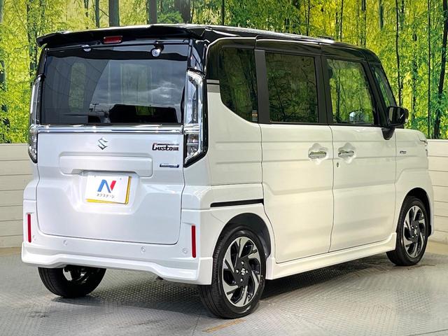 スペーシアカスタム ハイブリッドＸＳ　届出済未使用車　セーフティサポート　アダプティブクルーズ　両側電動ドア　ヘッドアップディスプレイ　ステアリングヒーター　シートヒーター　後席オットマン　純正１５ＡＷ　ハーフレザーシート　ＬＥＤヘッド（17枚目）