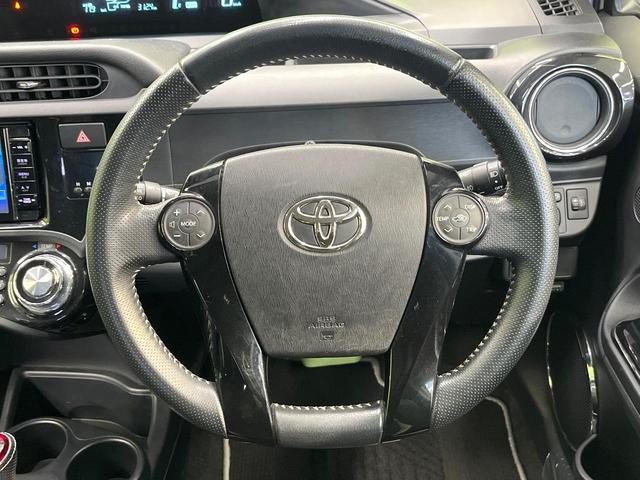 アクア Ｇ　Ｇ’ｓ　ＳＤナビ　バックカメラ　フルセグ　オートライト　オートエアコン　純正１７インチアルミ　スマートキー　電動格納ミラー　合皮スポーツシート　ＥＴＣ　Ｂｌｕｅｔｏｏｔｈ　盗難防止装置（11枚目）