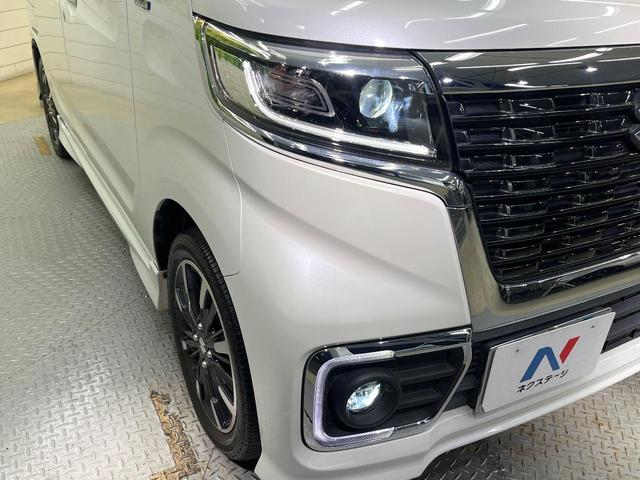 スペーシアカスタム ハイブリッドXS 8型ナビ バックカメラ セーフティサポート 両側電動ドア シートヒーター 禁煙車 ETC LEDヘッド ハーフレザー オートライト オートエアコン スマートキー 電動格納ミラー 革巻きステアリング(9枚目)