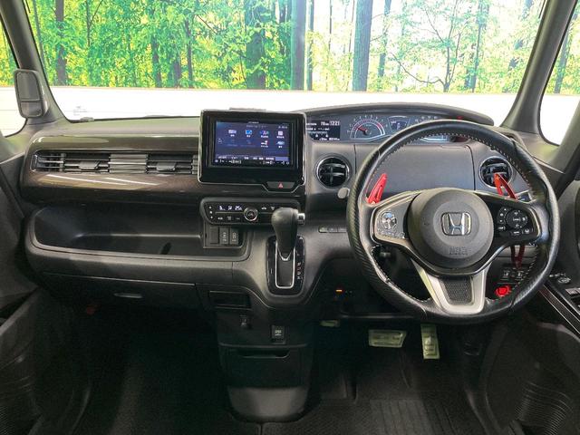 N-BOXカスタム G・Lターボホンダセンシング SDナビ バックカメラ 両側電動ドア ホンダセンシング レーダークルーズ パドルシフト LEDヘッド オートライト フォグランプ オートエアコン ETC ドラレコ スマートキー 電動格納ミラー(2枚目)