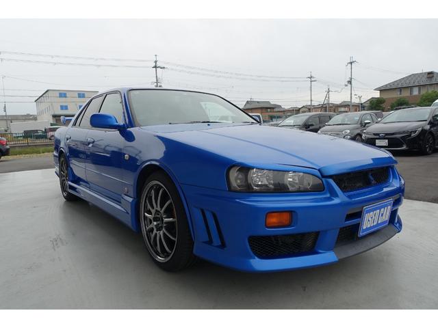 スカイライン ２５ＧＴ－Ｘターボ　５速ミッション載替公認　ベイサイドブルー　レカロシート　ＨＫＳエアクリ＆マフラー　ＴＥＩＮ車高調　ＷＯＲＫエモーションアルミホイール　ブリッツインタークーラー　フルエアロ　ＫＯＹＯラジエター（2枚目）