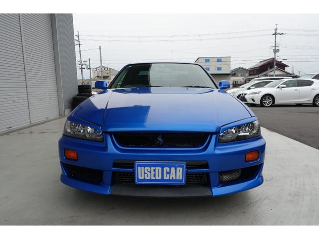 スカイライン ２５ＧＴ－Ｘターボ　５速ミッション載替公認　ベイサイドブルー　レカロシート　ＨＫＳエアクリ＆マフラー　ＴＥＩＮ車高調　ＷＯＲＫエモーションアルミホイール　ブリッツインタークーラー　フルエアロ　ＫＯＹＯラジエター（3枚目）