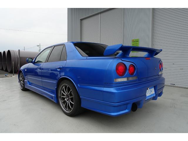 スカイライン ２５ＧＴ－Ｘターボ　５速ミッション載替公認　ベイサイドブルー　レカロシート　ＨＫＳエアクリ＆マフラー　ＴＥＩＮ車高調　ＷＯＲＫエモーションアルミホイール　ブリッツインタークーラー　フルエアロ　ＫＯＹＯラジエター（5枚目）