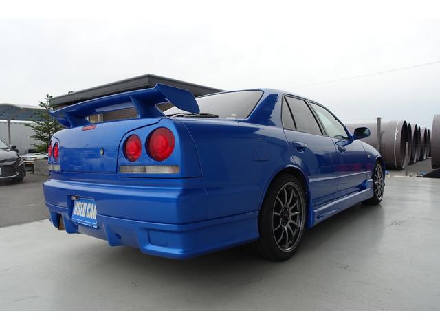 スカイライン ２５ＧＴ－Ｘターボ　５速ミッション載替公認　ベイサイドブルー　レカロシート　ＨＫＳエアクリ＆マフラー　ＴＥＩＮ車高調　ＷＯＲＫエモーションアルミホイール　ブリッツインタークーラー　フルエアロ　ＫＯＹＯラジエター（7枚目）