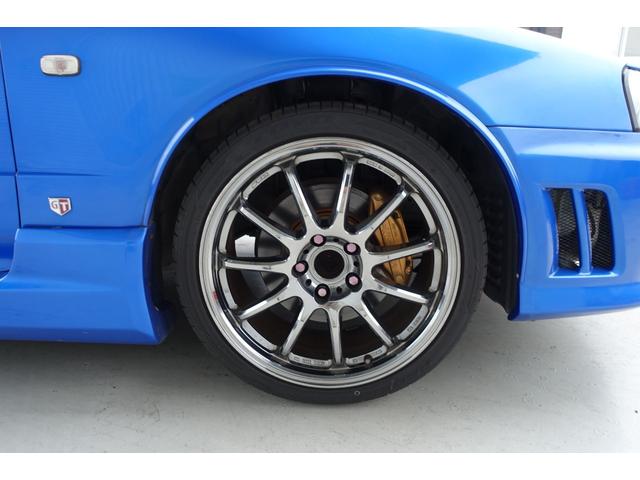 スカイライン ２５ＧＴ－Ｘターボ　５速ミッション載替公認　ベイサイドブルー　レカロシート　ＨＫＳエアクリ＆マフラー　ＴＥＩＮ車高調　ＷＯＲＫエモーションアルミホイール　ブリッツインタークーラー　フルエアロ　ＫＯＹＯラジエター（8枚目）
