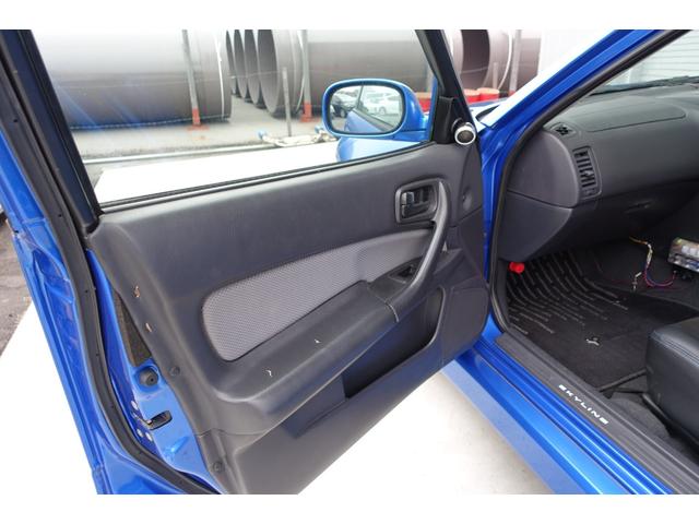 スカイライン ２５ＧＴ－Ｘターボ　５速ミッション載替公認　ベイサイドブルー　レカロシート　ＨＫＳエアクリ＆マフラー　ＴＥＩＮ車高調　ＷＯＲＫエモーションアルミホイール　ブリッツインタークーラー　フルエアロ　ＫＯＹＯラジエター（27枚目）