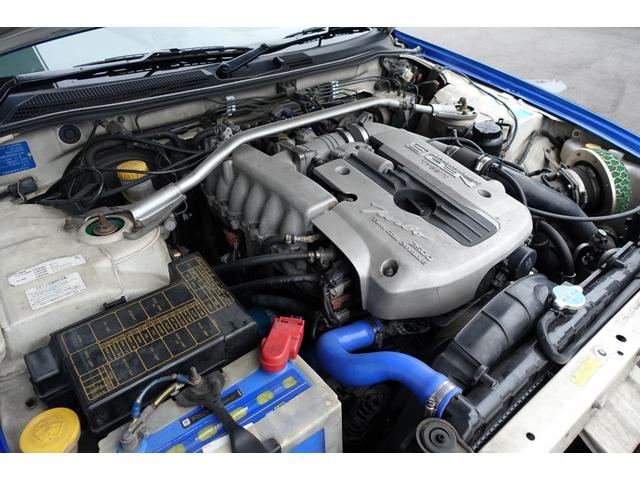 スカイライン ２５ＧＴ－Ｘターボ　５速ミッション載替公認　ベイサイドブルー　レカロシート　ＨＫＳエアクリ＆マフラー　ＴＥＩＮ車高調　ＷＯＲＫエモーションアルミホイール　ブリッツインタークーラー　フルエアロ　ＫＯＹＯラジエター（39枚目）
