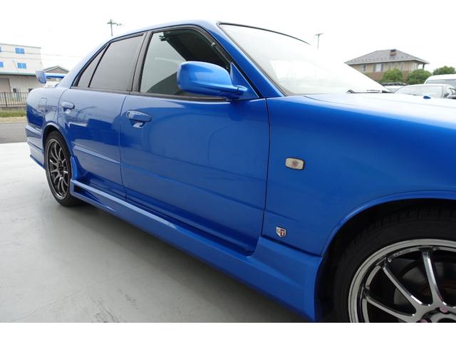 スカイライン ２５ＧＴ－Ｘターボ　５速ミッション載替公認　ベイサイドブルー　レカロシート　ＨＫＳエアクリ＆マフラー　ＴＥＩＮ車高調　ＷＯＲＫエモーションアルミホイール　ブリッツインタークーラー　フルエアロ　ＫＯＹＯラジエター（44枚目）