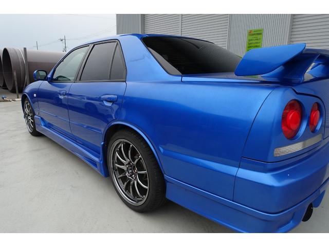 スカイライン ２５ＧＴ－Ｘターボ　５速ミッション載替公認　ベイサイドブルー　レカロシート　ＨＫＳエアクリ＆マフラー　ＴＥＩＮ車高調　ＷＯＲＫエモーションアルミホイール　ブリッツインタークーラー　フルエアロ　ＫＯＹＯラジエター（52枚目）