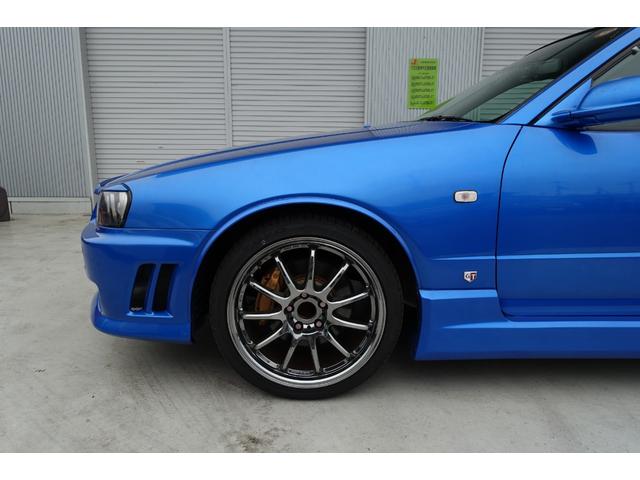 スカイライン ２５ＧＴ－Ｘターボ　５速ミッション載替公認　ベイサイドブルー　レカロシート　ＨＫＳエアクリ＆マフラー　ＴＥＩＮ車高調　ＷＯＲＫエモーションアルミホイール　ブリッツインタークーラー　フルエアロ　ＫＯＹＯラジエター（57枚目）