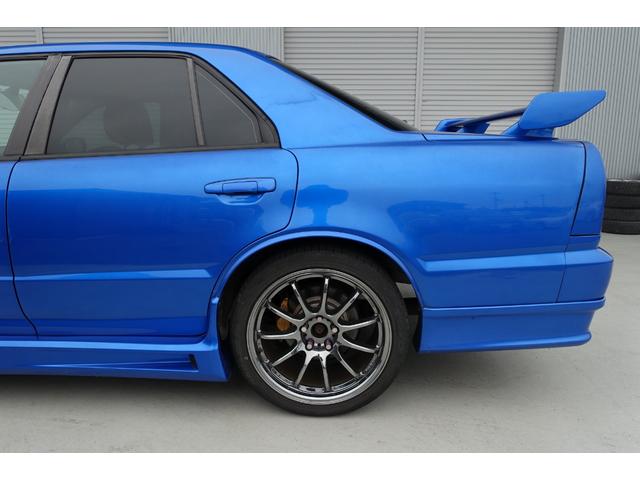 スカイライン ２５ＧＴ－Ｘターボ　５速ミッション載替公認　ベイサイドブルー　レカロシート　ＨＫＳエアクリ＆マフラー　ＴＥＩＮ車高調　ＷＯＲＫエモーションアルミホイール　ブリッツインタークーラー　フルエアロ　ＫＯＹＯラジエター（58枚目）