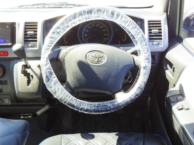 ハイエースバン ロングスーパーGL 15インチデイトナホイール NASCAR ホワイトレタータイヤ AppleCarPlay・Android Auto・Bluetooth対応ディスプレイオーディオ Bカメラ シートカバー(13枚目)