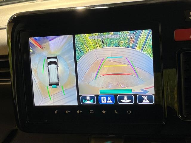 スペーシアギア ハイブリッドＸＺ　ターボ　メーカー９型ナビ　全周囲カメラ　両側電動ドア　ステアリングヒーター　シートヒーター　オットマン　ＬＥＤヘッド　純正１４ＡＷ　ヘッドアップディスプレイ　アダプティブクルーズ　ワンオーナー　禁煙車（4枚目）