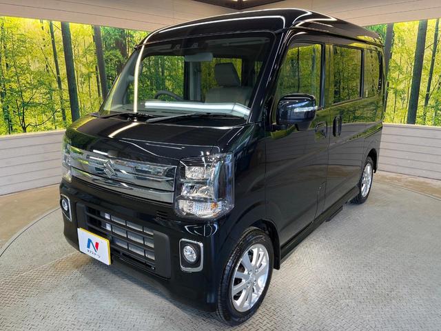 エブリイワゴン PZターボスペシャル 届出済未使用車 両側電動ドア スズキセーフティサポート 純正14AW LEDヘッド ベンチシート レーンアシスト 電動格納ミラー アイドリングストップ 横滑り防止 オートエアコン スマートキー(48枚目)