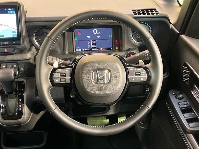 N-BOXカスタム ターボコーディネートスタイル 純正8型ナビ バックカメラ 両側電動ドア 衝突軽減ブレーキ シートヒーター LEDヘッド グレード専用15AW ETC車載器 アダプティブクルーズ 合皮レザーシート ブラックルーフ ワンオーナー 禁煙(8枚目)