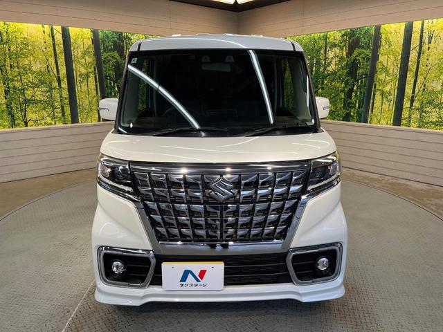 スペーシアカスタム ハイブリッドXSターボ ターボ セーフティサポート SDナビ 全方位モニター 両側電動ドア アダプティブクルーズ リアコーナーセンサー シートヒーター パドルシフト LEDヘッド ハーフレザー ETC 車線逸脱警報 禁煙車(58枚目)