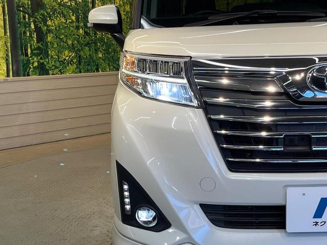 ルーミー カスタムG S 衝突軽減ブレーキ 両側電動ドア クルーズコントロール LEDヘッド オートエアコン ステアリングスイッチ 革巻きステリング アイドリングストップ 車線逸脱警報 誤発進抑制機能 電動格納ミラー 禁煙車(12枚目)