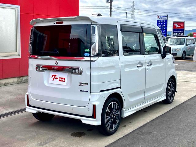 スペーシアカスタム ハイブリッドXS 両側電動スライドドア クリアランスソナー レーンアシスト 衝突被害軽減システム オートライト LEDヘッドランプ スマートキー アイドリングストップ 電動格納ミラー シートヒーター ベンチシート(14枚目)