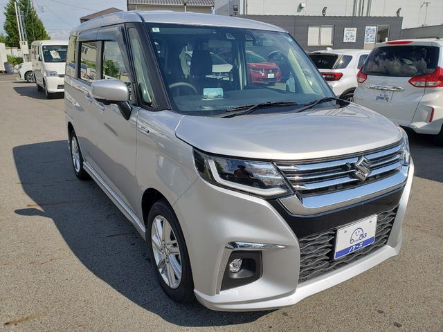 ソリオ ハイブリッドMZ メーカー9インチナビ 全方位カメラ ビルトインETC ドライブレコーダー前後 両側パワースライドドア アダプティブクルーズコントロール LEDヘッドライト フロントフォグ 純正アルミホイール(4枚目)