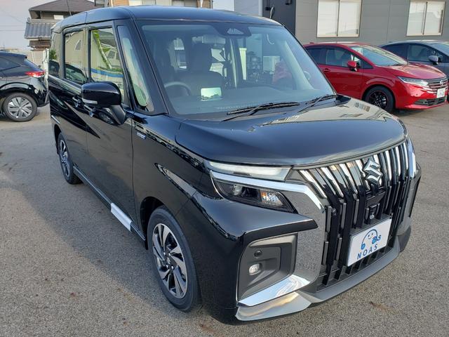 ソリオバンディット ハイブリッドMV 登録済未使用車 セーフティサポート 純正9インチディスプレイ 全方位モニター LEDヘッドライト LEDフォグ 両側パワースライドドア 純正15インチアルミホイール クリアランスソナー 電動格納ミラー(4枚目)