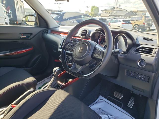 スイフトスポーツ ベースグレード デュアルセンサーブレーキサポート ブラインドスポットモニター アダプティブクルーズコントロール シートヒーター 保証書 スマートキー トノカバー フロアマット LEDヘッドライト スペアキー(17枚目)