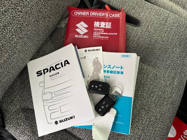 スペーシア ハイブリッドＸ　両側電動スライドドア　追突被害軽減ブレーキ　スズキセーフティサポート　スマートキー　　前席シートヒーター　禁煙　展示車　全方位モニター　キーレス電動格納式ミラー　純正ディスプレイオーディオ（62枚目）