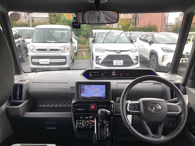 タント カスタムＲＳ　衝突軽減Ｂ　社外ナビ　ＴＶ　Ｂｌｕｅｔｏｏｔｈ対応　Ｂカメラ　両側自動ドア　ＬＥＤヘッドライト　フォグライト　スマートキー　アイドリングストップ　純正アルミホイール（5枚目）