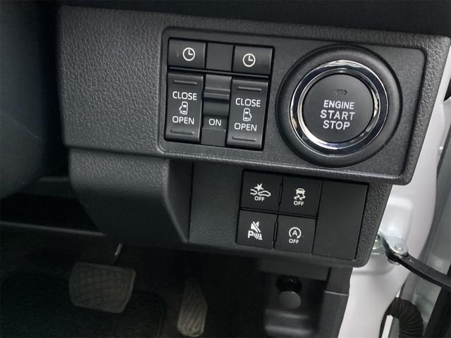 ムーヴキャンバス ストライプスＧ　全周囲カメラ　両側電動スライドドア　ナビ　ＴＶ　クリアランスソナー　衝突被害軽減システム　ＬＥＤヘッドランプ　スマートキー　アイドリングストップ　電動格納ミラー　シートヒーター　ベンチシート　ＣＶＴ（11枚目）