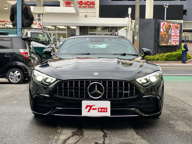 ＳＬ ＳＬ４３　ハイブリッド／オープン／ターボ／禁煙車／記録簿付／エアコン付黒本革シート／イエローキャリパー／２０インチアルミホイール／衝突被害軽減システム／純正ナビ／ブルートゥース／アラウンドビューモニター／ＥＴＣ（2枚目）