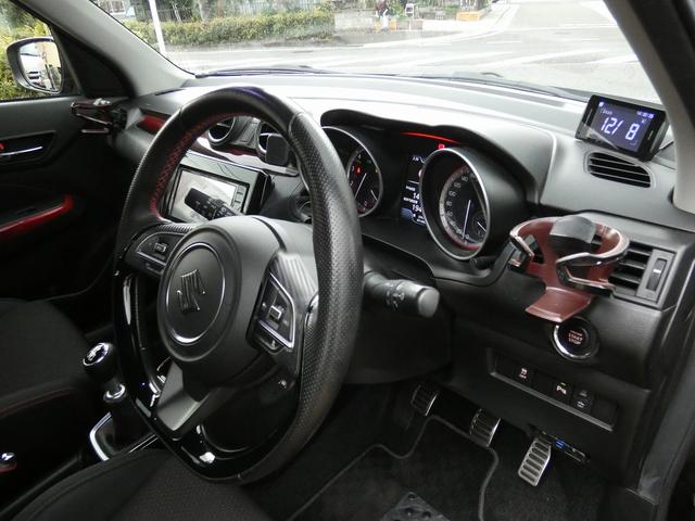 スイフトスポーツ ベースグレード ワンオーナー 6速マニュアル ローダウンバネ 社外17インチアルミホイール 社外ナビ フルセグTV ドラレコ ETC Rカメラ コーナーセンサー BSM D席シートヒーター フォグライト(35枚目)