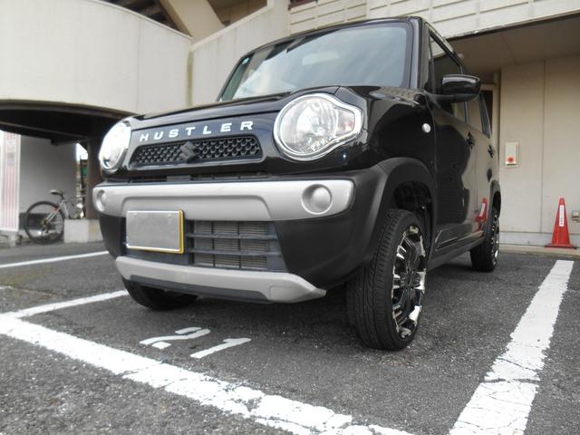 ハスラー Ａ　リフトアップ　バトルシップ４アルミホイール　ＨＫＳ車検対応マフラー　キーレス　ＥＴＣ（2枚目）