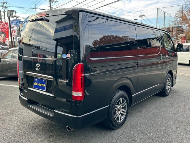 ハイエースバン スーパーGL ダークプライムII モデリスタ ヘッドレストモニター ベッド 社外スピーカー ワンオーナー 禁煙 ユーザー買取 社外AW(46枚目)