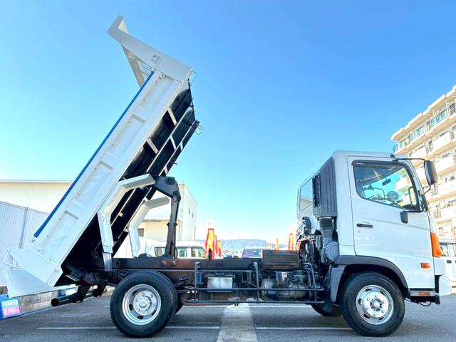 ヒノレンジャー ダンプ　４．０ｔ（積載量３．６０ｔ）ダンプ　高床　電動格納ミラー　パワーステアリング　パワーウィンドウ　エアバック　エアコン　走行距離７５０００ｋｍ（13枚目）